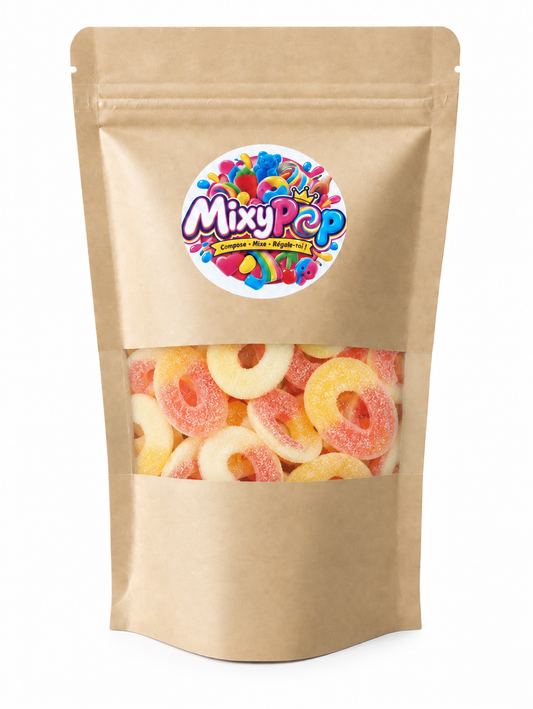 Trolli Anneaux Pêche – 250 g, 500 g ou 1 kg