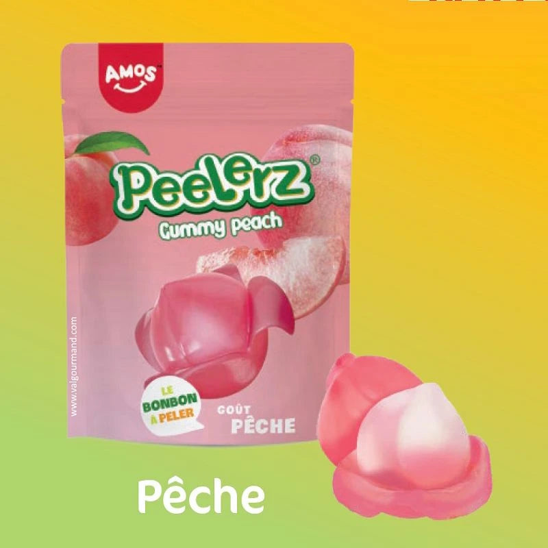AMOS Peelerz Pêche – bonbons gélifiés à peler