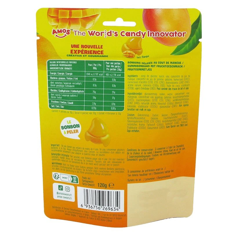 Bonbons à peler AMOS Peelerz Mangue