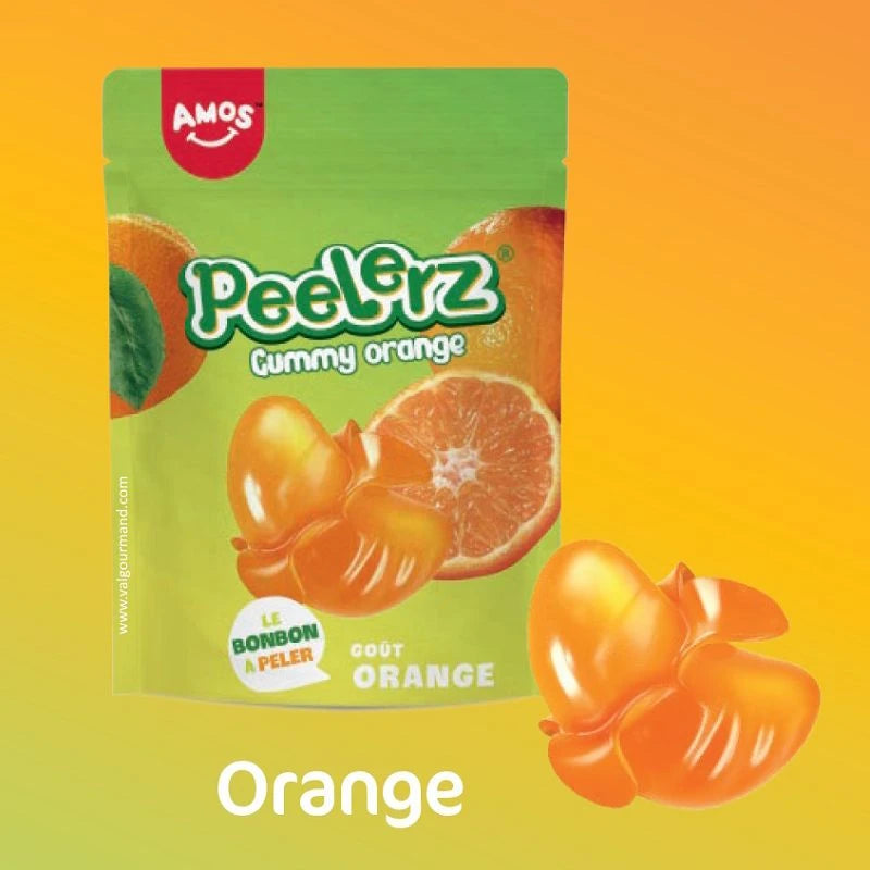 AMOS Peelerz Orange – bonbons gélifiés à peler