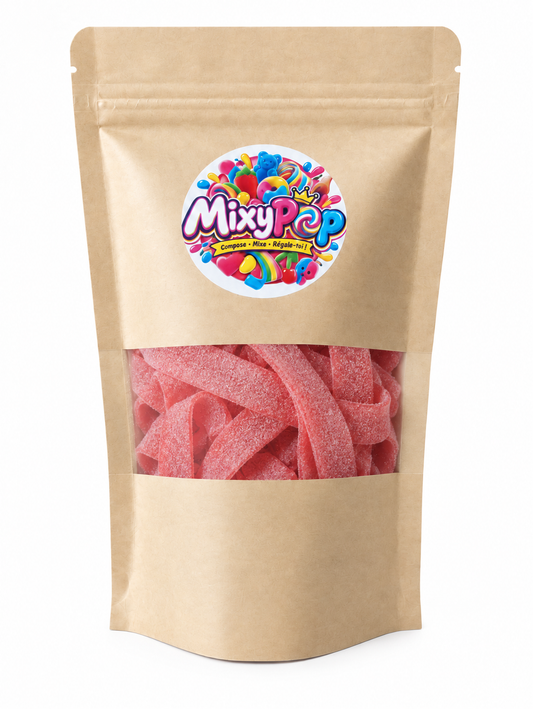 Bandos Fraise acidulés – bonbons en ruban saveur fraise