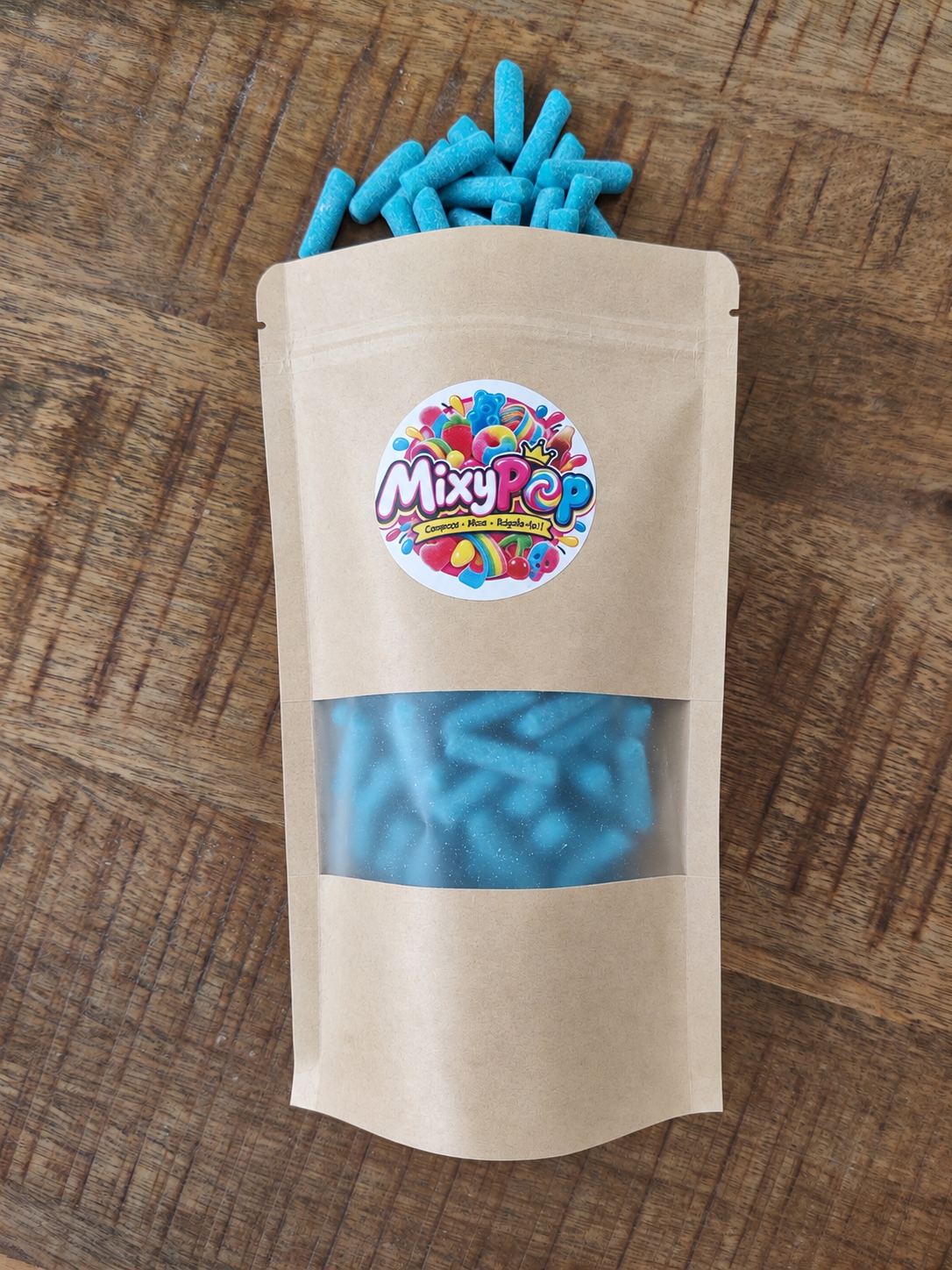 Hitschies Framboise acidulés – confiseries bleues acidulées