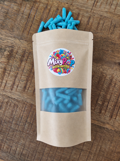 Hitschies Framboise acidulés – confiseries bleues acidulées