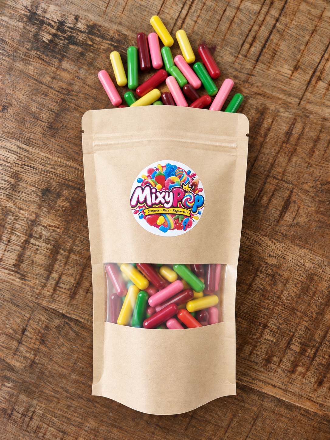 Bonbons Hitschies Mix Lisses aux saveurs fruitées