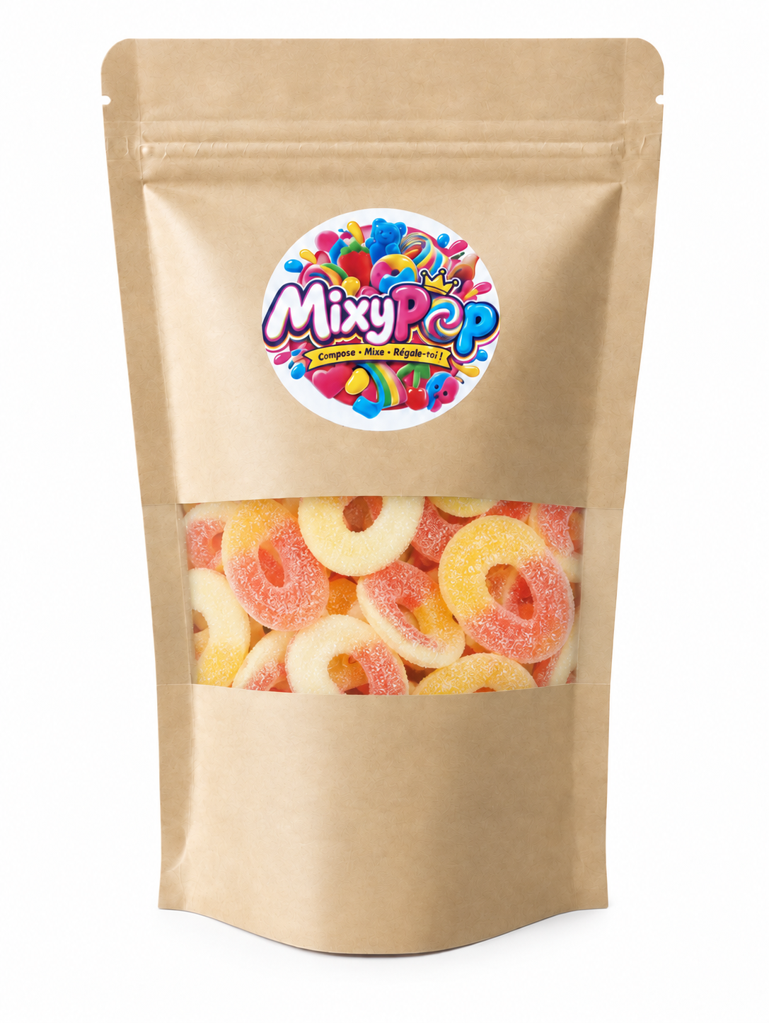 Trolli Anneaux Pêche – 250 g, 500 g ou 1 kg