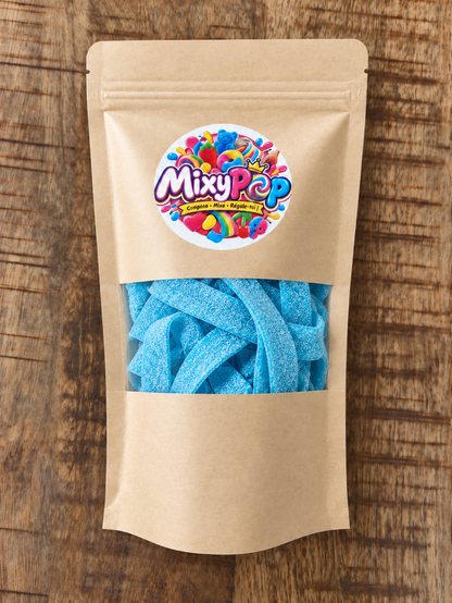 Bonbons Bandos Framboise bleue en longs rubans acidulés